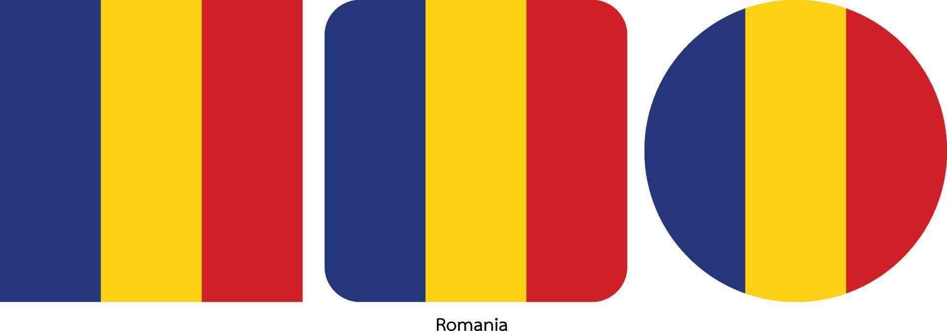 drapeau de la roumanie, illustration vectorielle vecteur