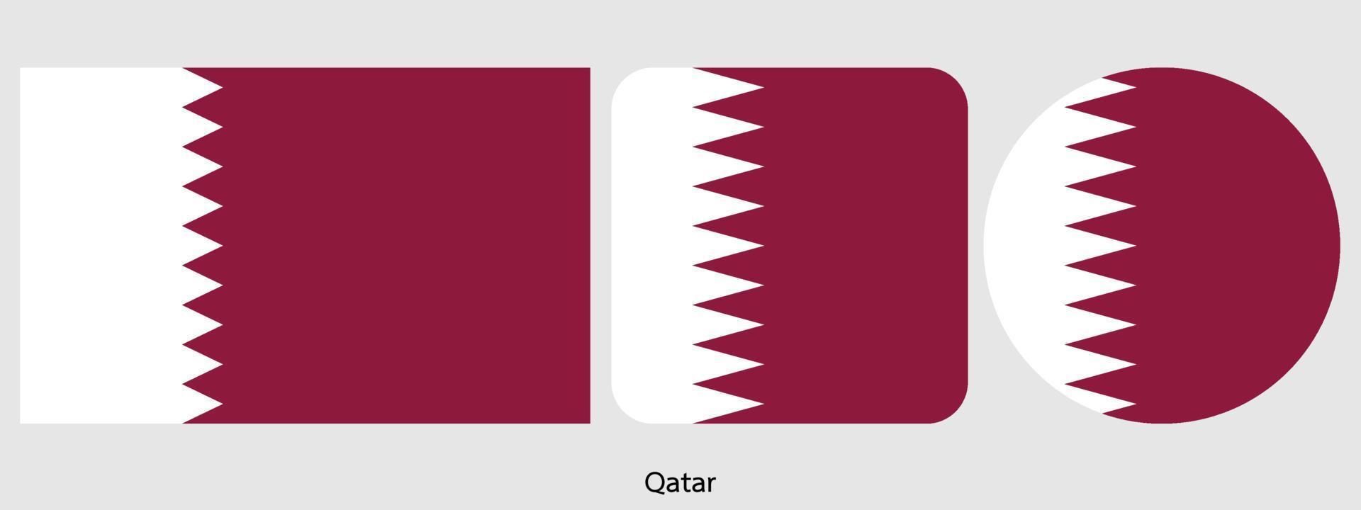 drapeau du Qatar, illustration vectorielle vecteur