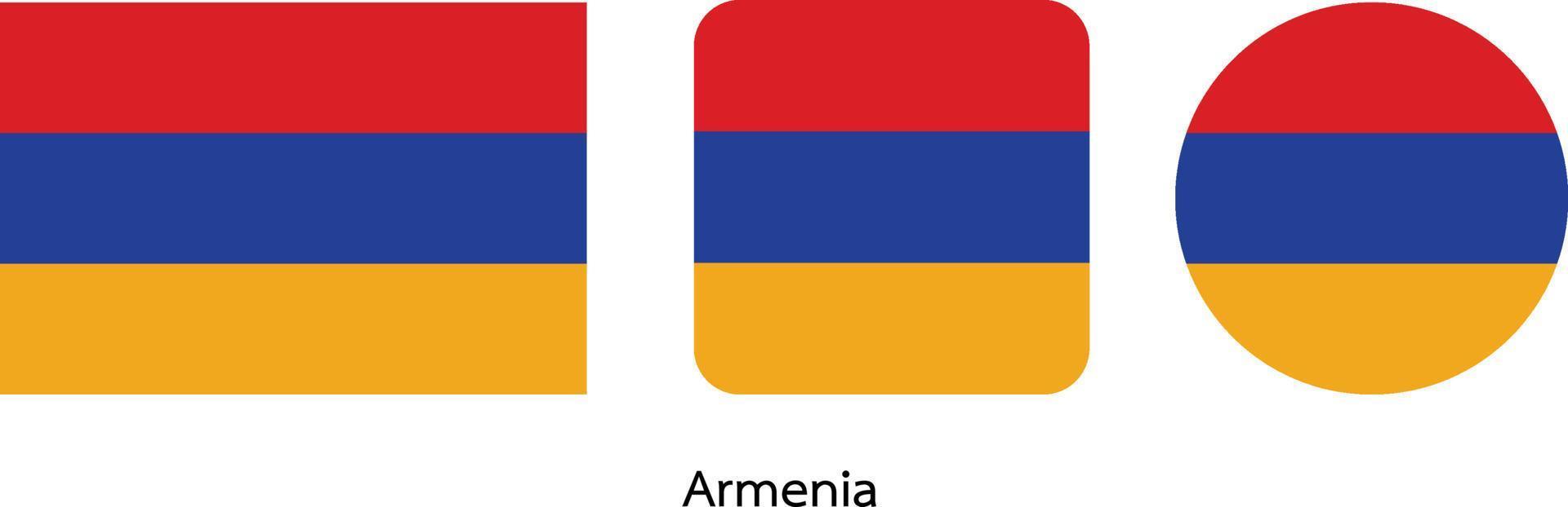 drapeau arménien, illustration vectorielle vecteur