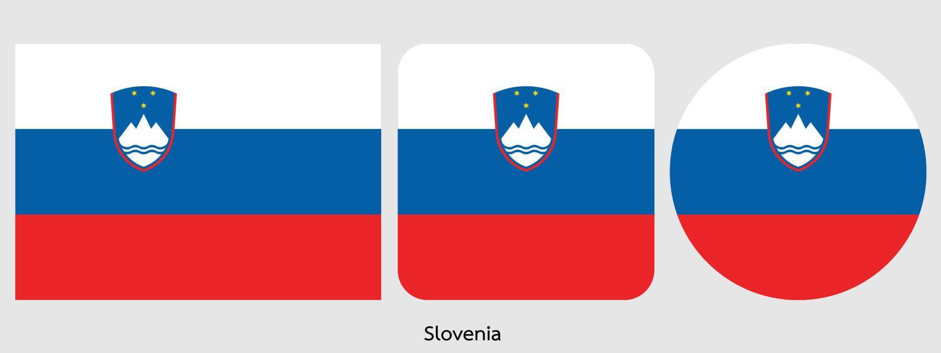 drapeau de la slovénie, illustration vectorielle vecteur