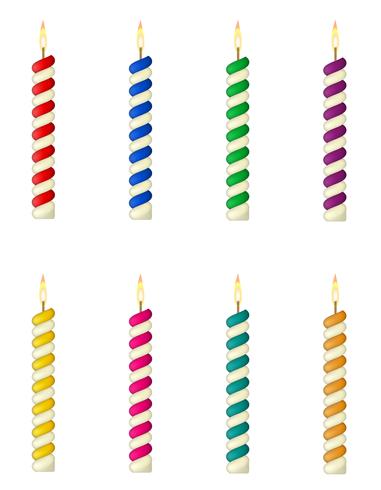 bougies pour l&#39;illustration vectorielle de gâteau d&#39;anniversaire vecteur