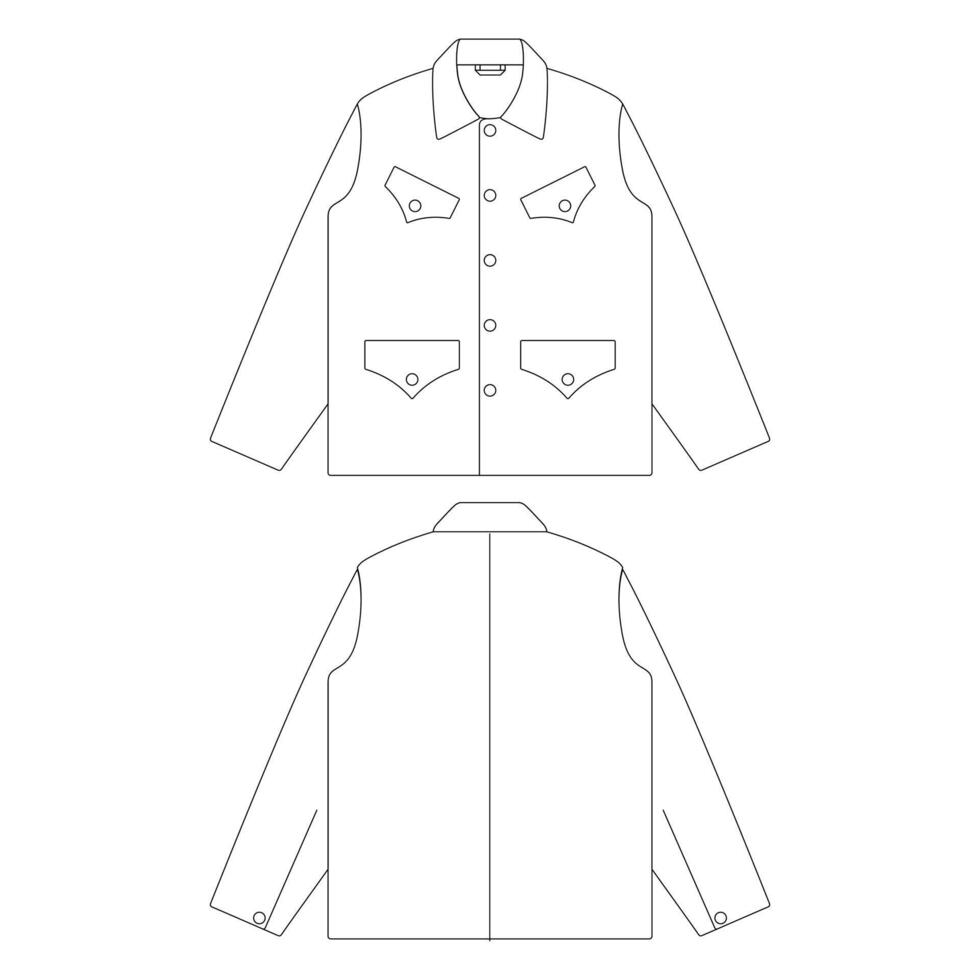 Veste de chasse français modèle vector illustration croquis plat design contour vêtements d'extérieur