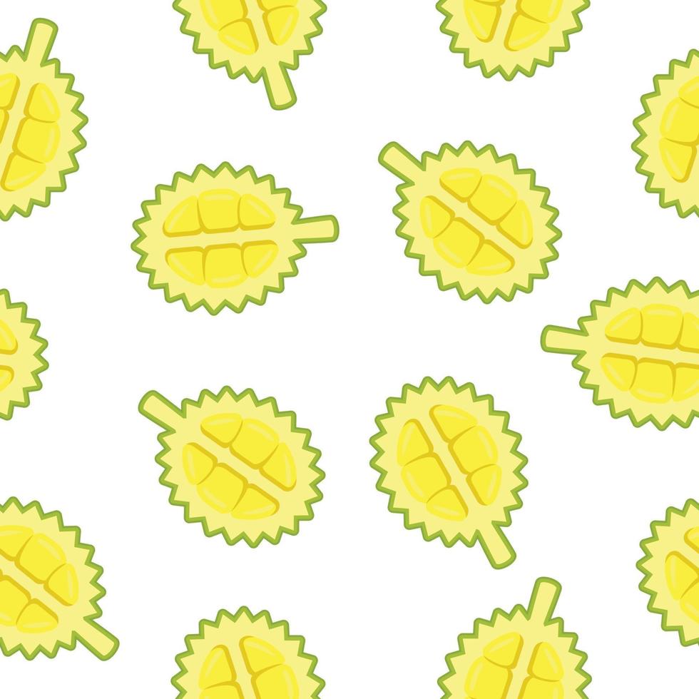 motif de fruits durian fond design plat vectorielle continue vecteur