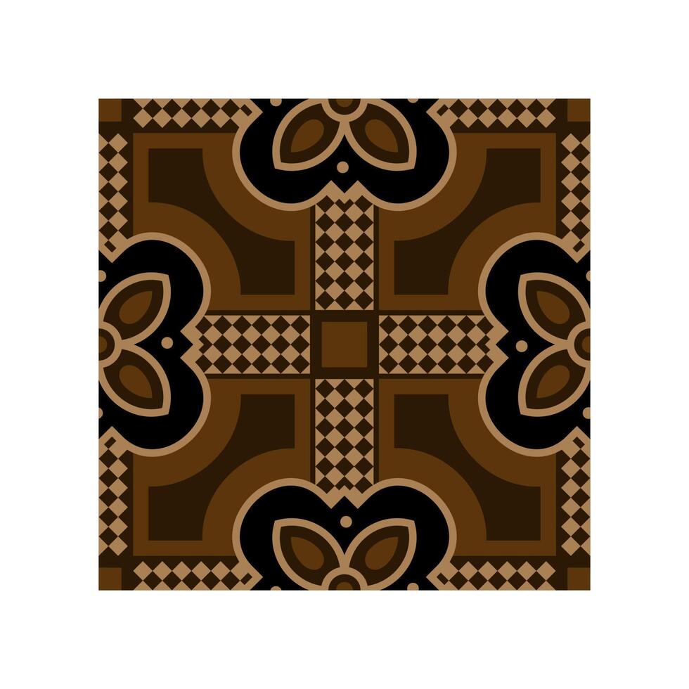 Batik kawung motif en java indonésien, vector illustration