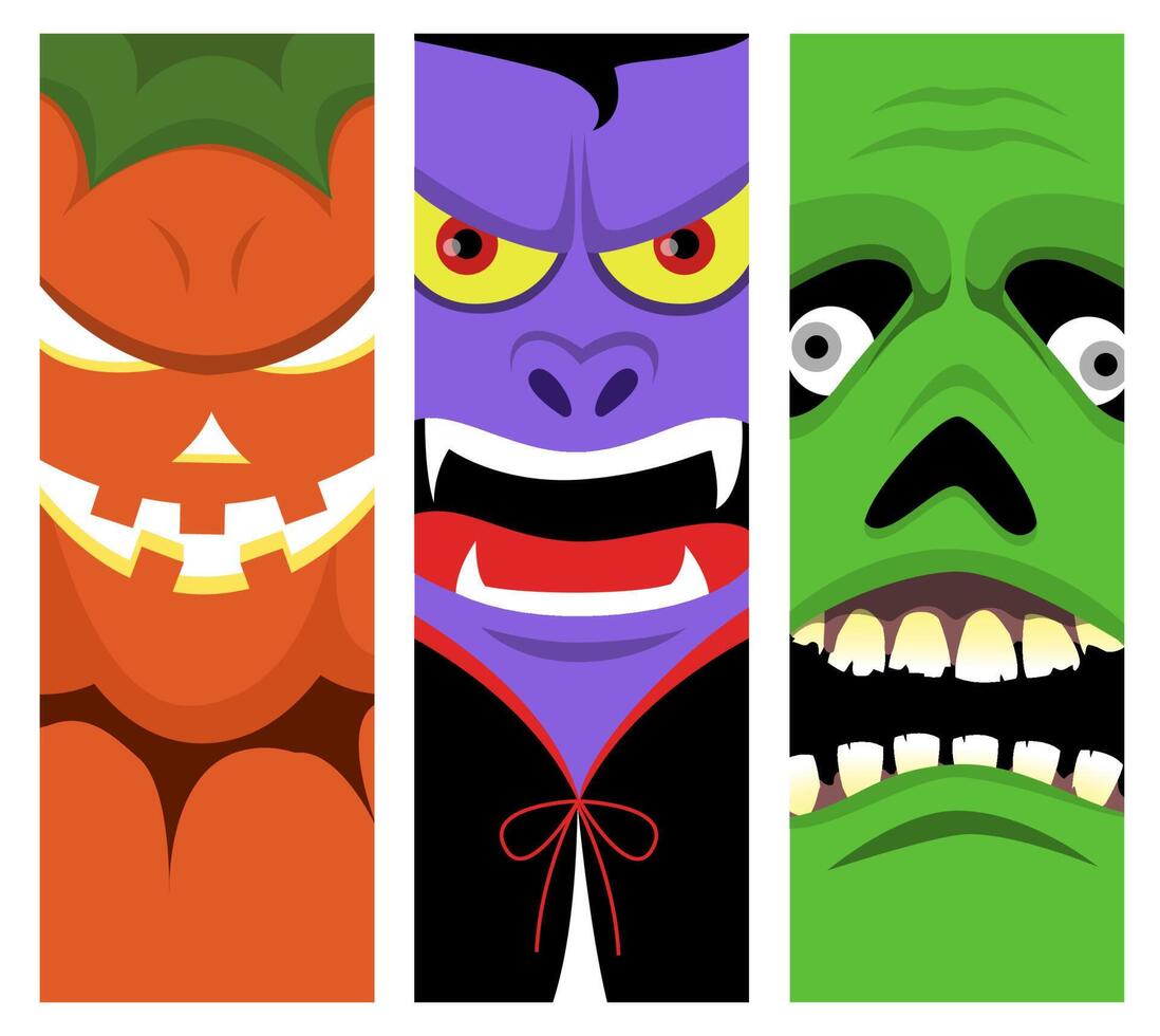 illustration vectorielle happy halloween trick or treat célébration avec les personnages pour l'invitation à la fête vecteur
