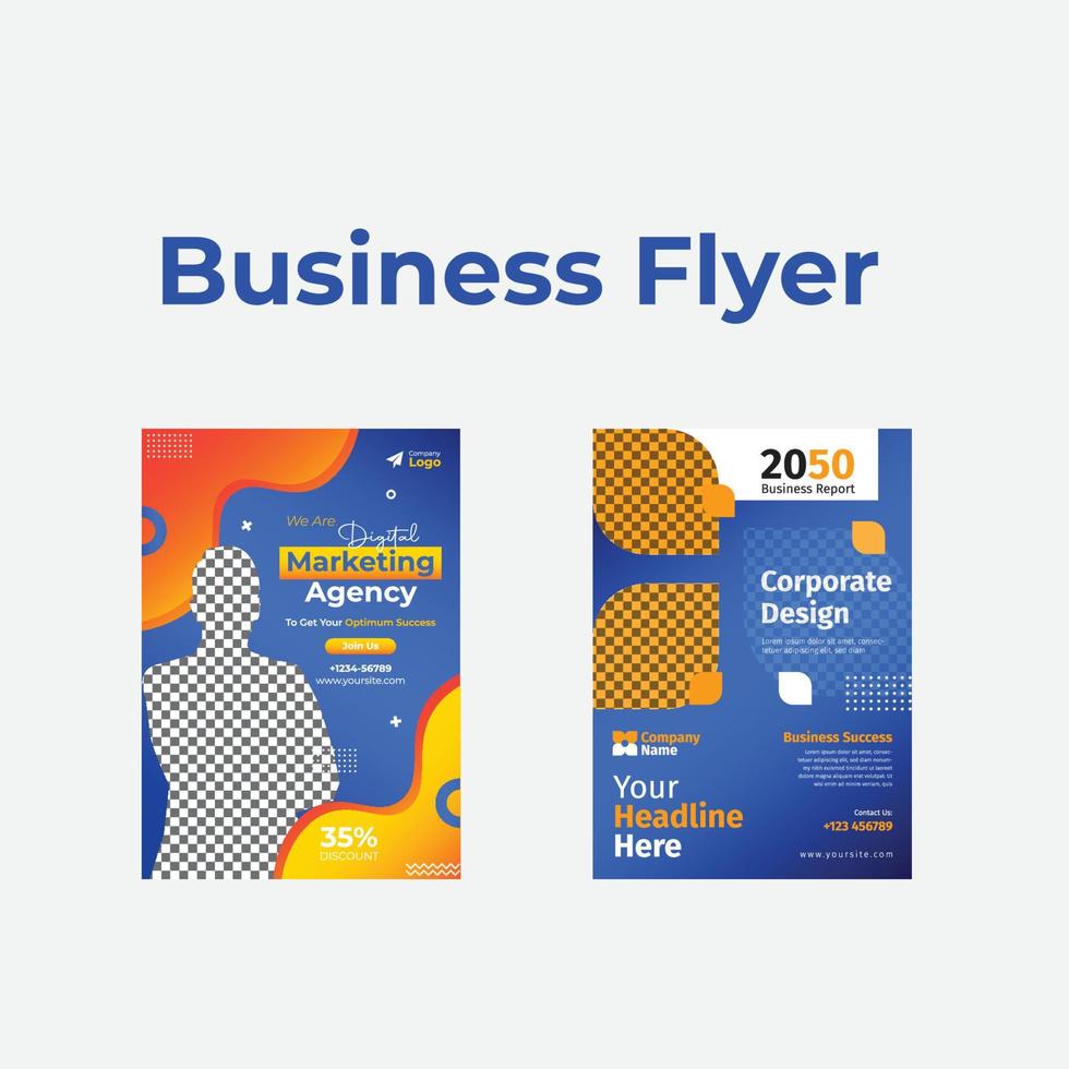 conception de flyers commerciaux vecteur