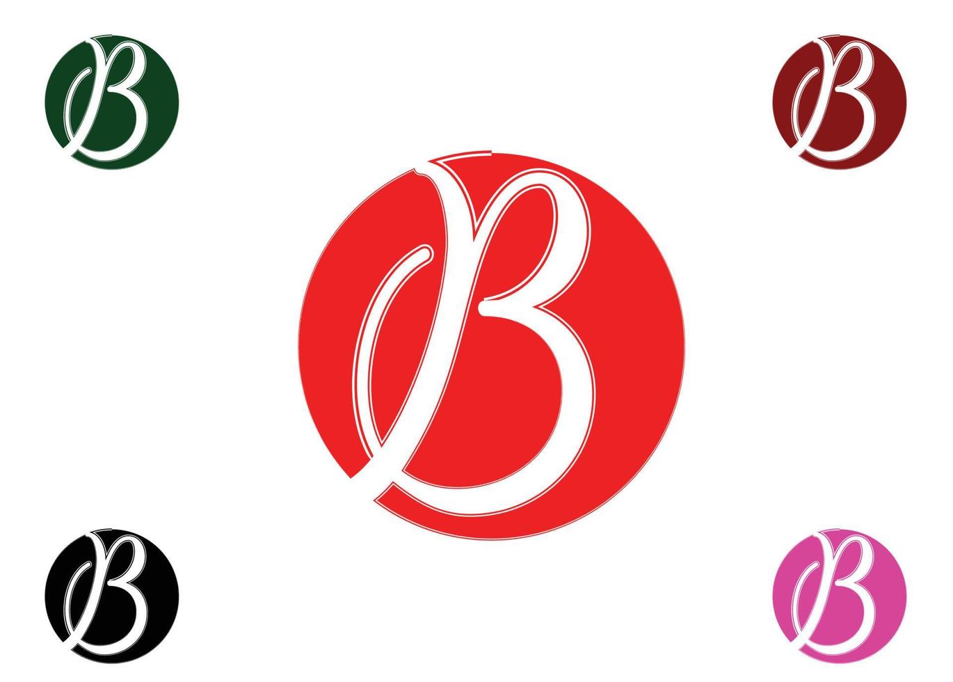 modèle de conception de logo et icône lettre b vecteur