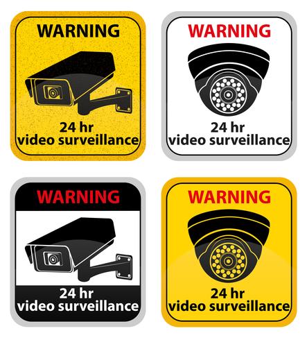 illustration vectorielle de signe de surveillance vidéo vecteur