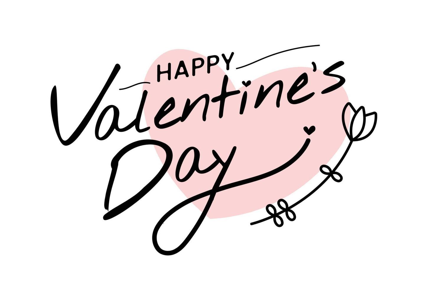 happy valentine's day typograhpy affiche bannière cartes de voeux arrière-plan. illustration vectorielle vecteur