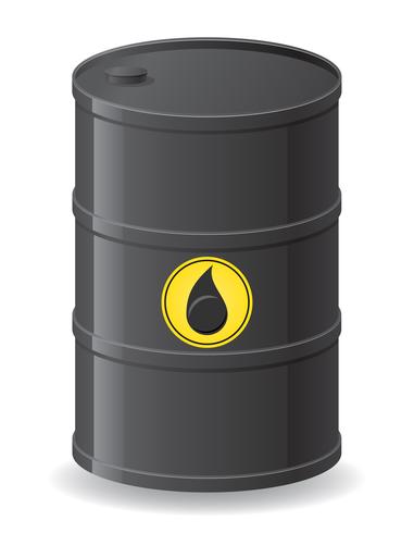 baril noir pour illustration vectorielle de pétrole vecteur