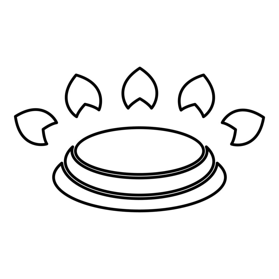 brûleur à gaz cuisinière type de symbole surfaces de cuisson signe ustensile destination panneau icône contour noir couleur illustration vectorielle image de style plat vecteur