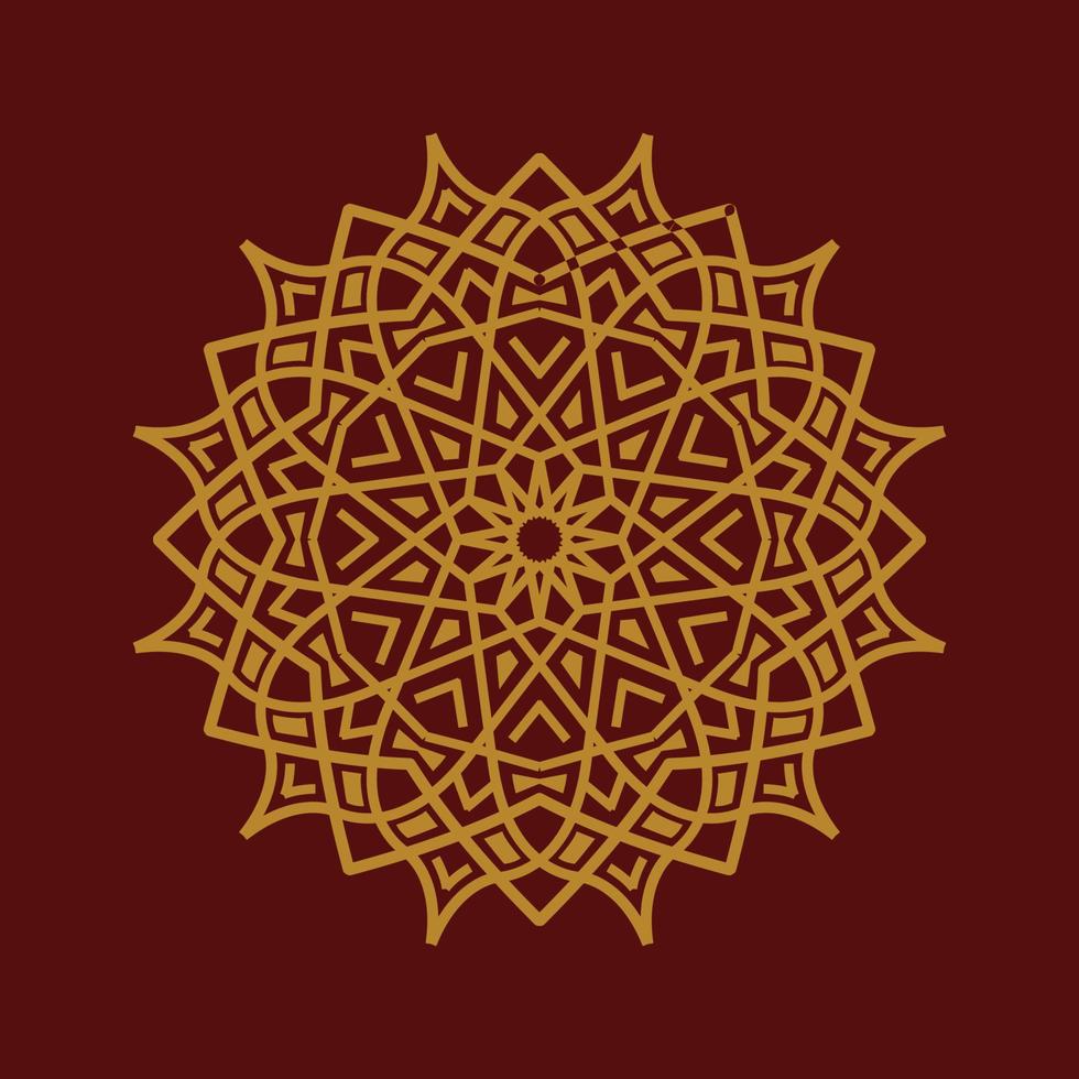 ornement de mandala arabe, vecteur de décoration de culture traditionnelle