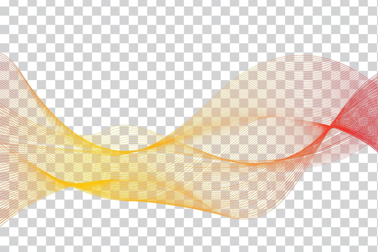 effet d'élément moderne ondulé objet de transparence coloré, couleur orange, modèle de cadre élégant futuriste ornement décoratif graphique vectoriel