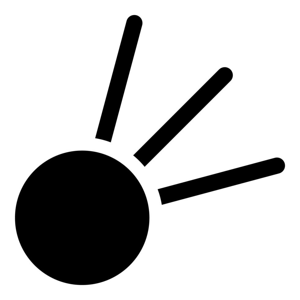 symbole météorite icône noir couleur illustration vectorielle image de style plat vecteur