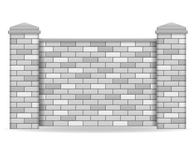 illustration vectorielle de clôture de brique vecteur