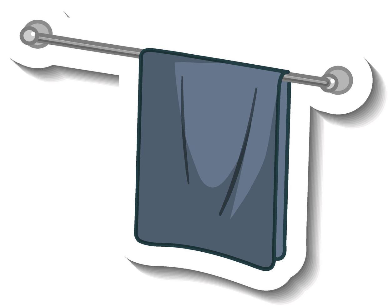 Radiateur sèche-serviettes isolé sur fond blanc vecteur