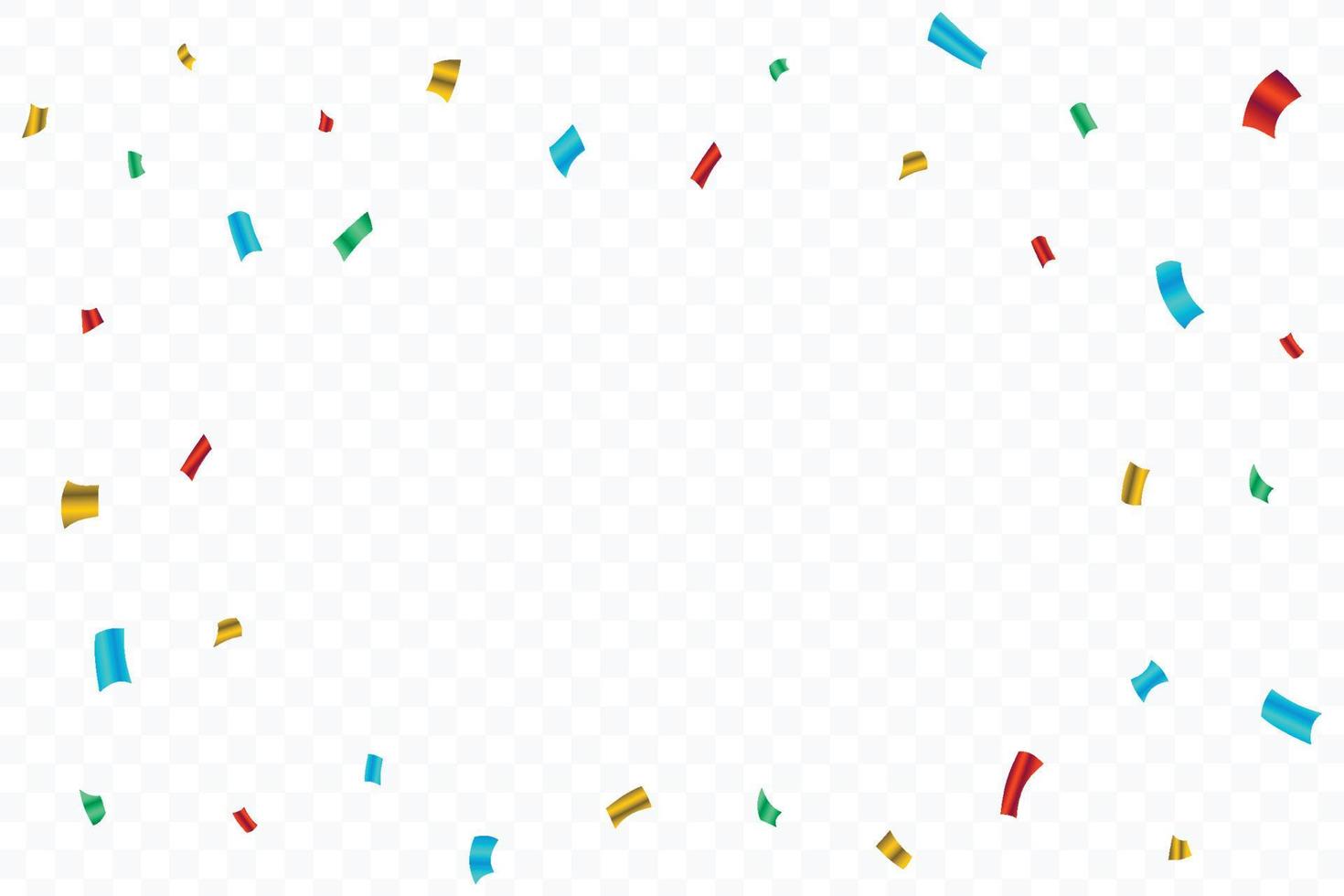 explosion de confettis brillants colorés isolé sur fond transparent. guirlande de fête multicolore et vecteur de confettis pour fond de carnaval. éléments de festival et d'anniversaire.