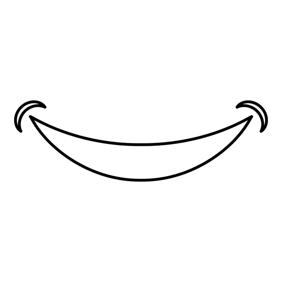 sourire smlie doodle icône contour noir couleur illustration vectorielle image de style plat vecteur