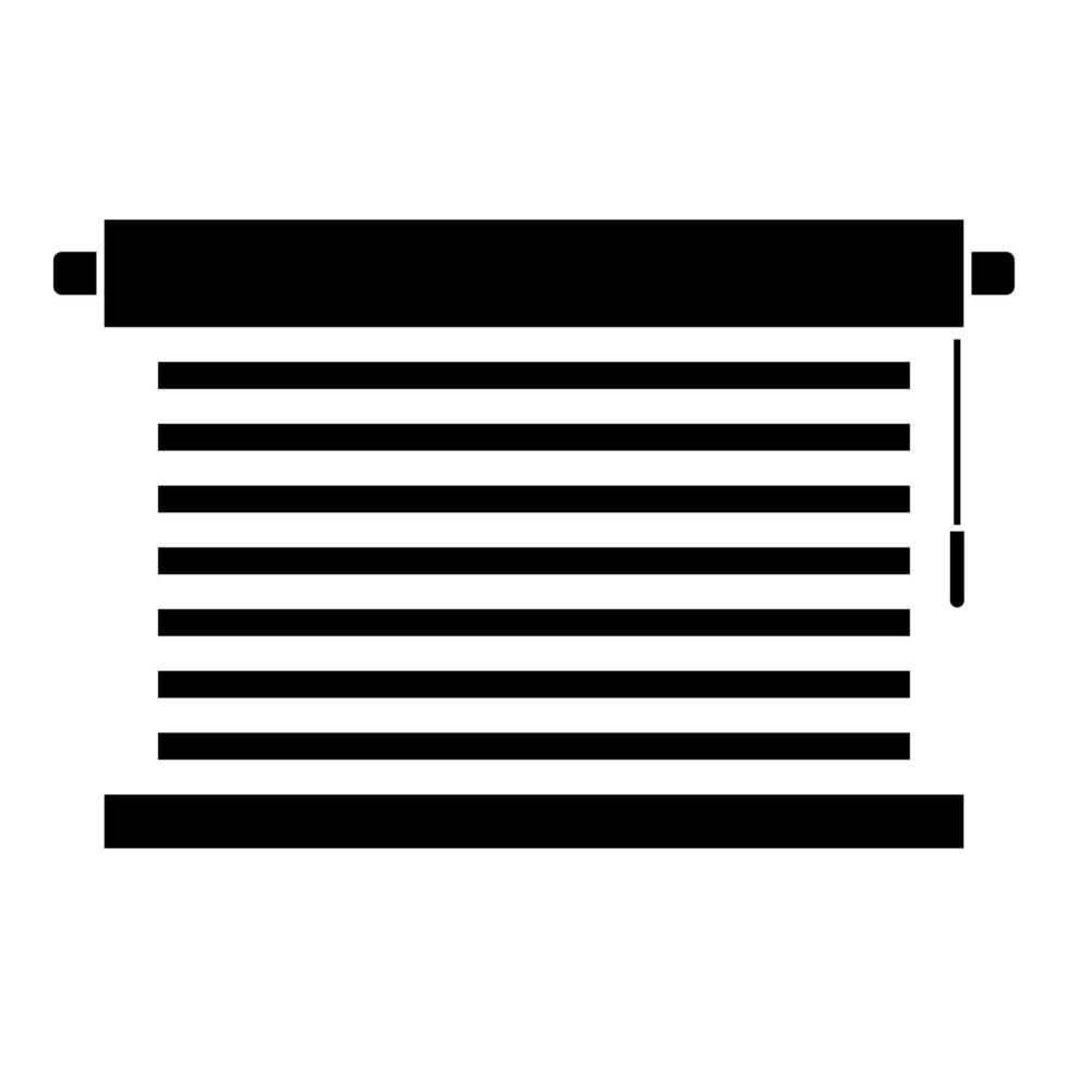 jalousie fenêtre en métal jalousie pour bureau persiennes icône illustration vectorielle de couleur noire image de style plat vecteur