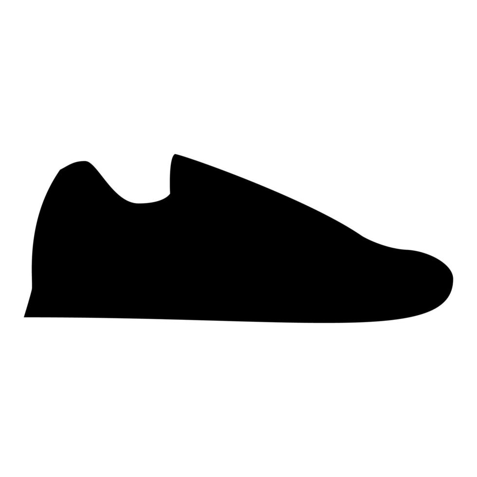 chaussures de course baskets chaussures de sport icône de chaussure de course illustration vectorielle de couleur noire image de style plat vecteur