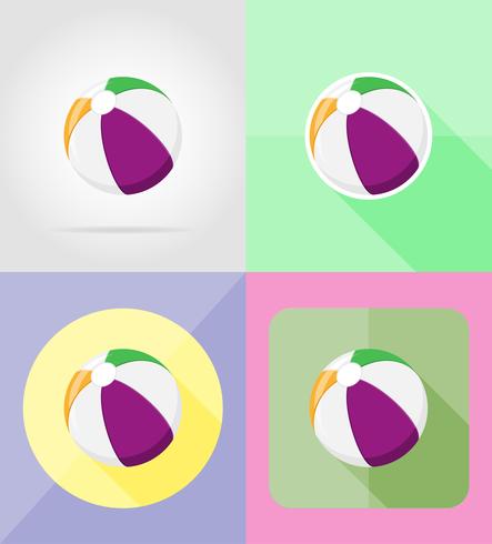 icônes de ballon de plage vector illustration