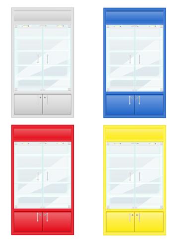 vitrine de couleur d&#39;illustration vectorielle de magasin équipement vecteur