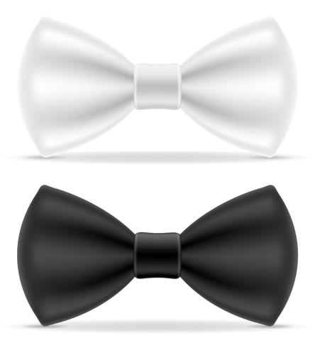 noeud papillon noir et blanc pour les hommes une illustration vectorielle de costume vecteur
