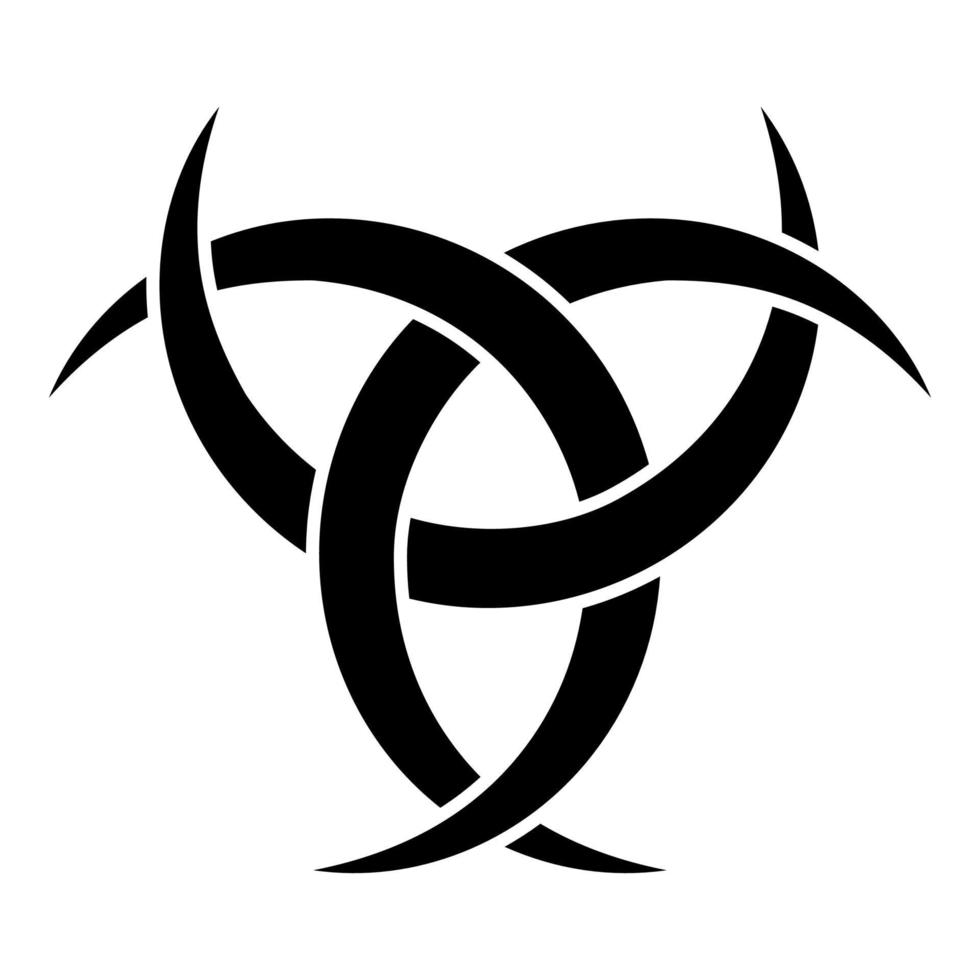 icône de symbole de paganisme de corne d'odin illustration vectorielle de couleur noire image de style plat vecteur