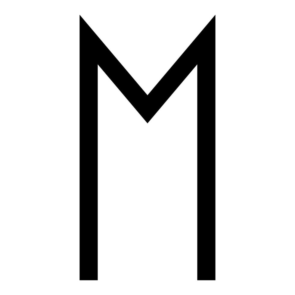ehwaz rune cheval wheell chance symbole icône illustration vectorielle de couleur noire image de style plat vecteur