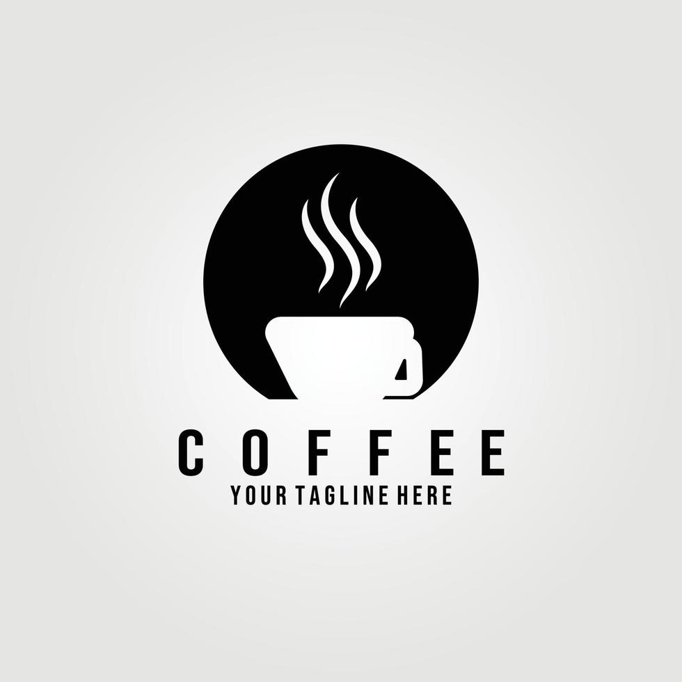 une tasse de café, création d'illustration vectorielle de logo de café, création de logo de café vecteur