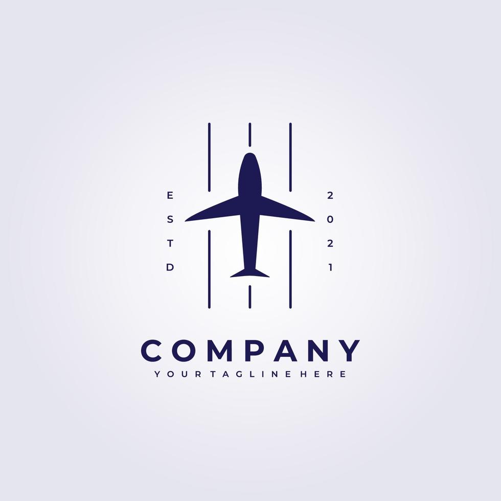 Logo avion transport vol voyage conception d'illustration vectorielle vecteur