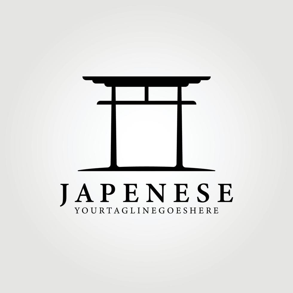 illustration vectorielle de logo d'icône japonaise vintage, conception créative simple, culture japonaise traditionnelle vecteur