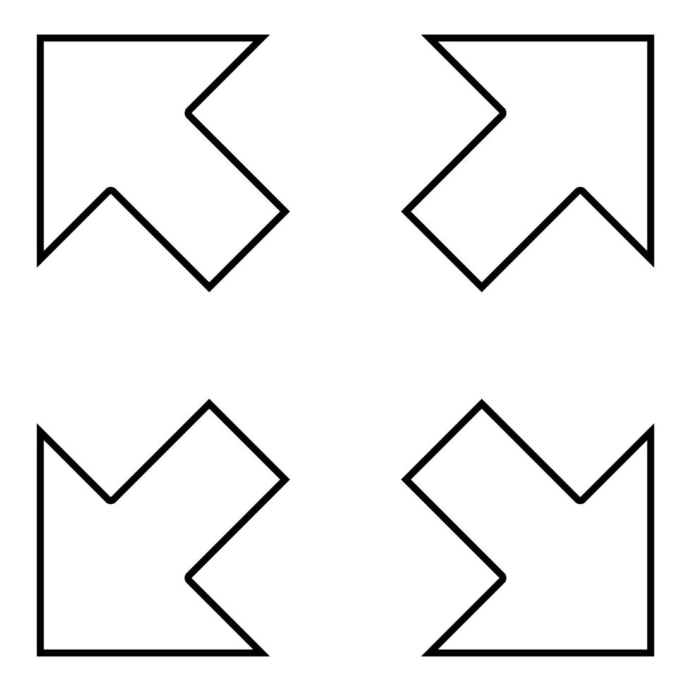 quatre flèches pointant vers des directions différentes de vecteur