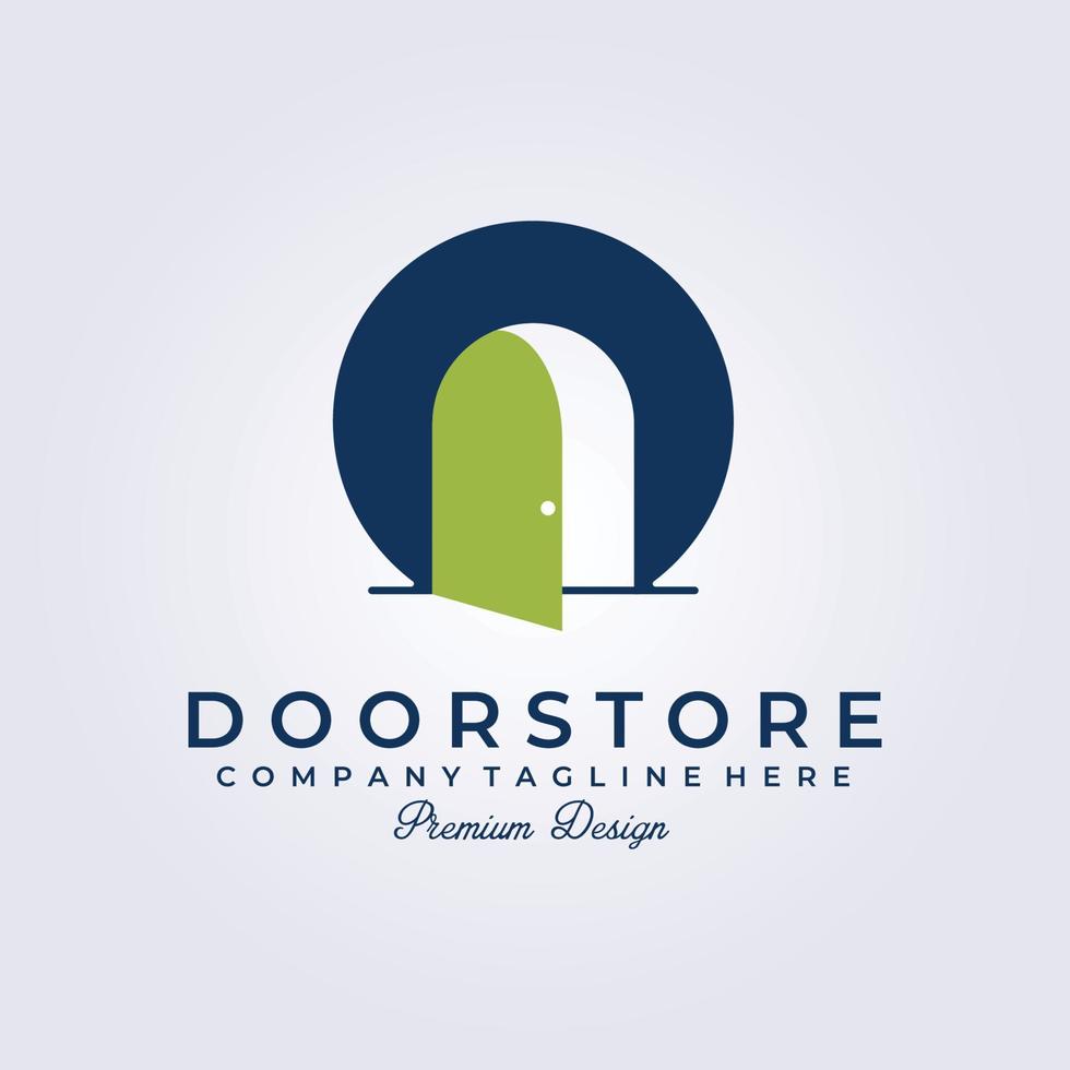 porte boutique, entreprise, entreprise, magasin fait maison logo vector illustration design