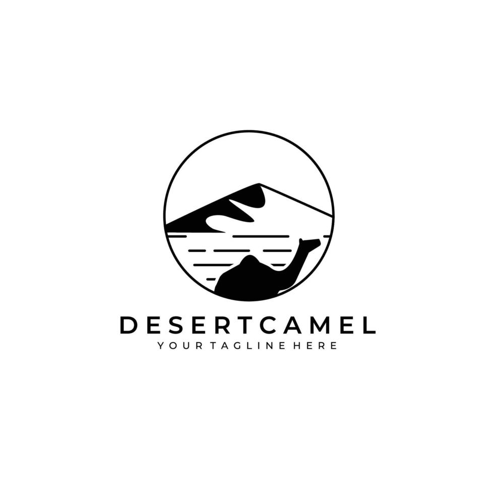 création d'illustration vectorielle logo chameau vecteur