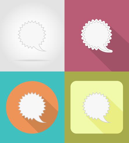 bulles icônes plates illustration vectorielle vecteur