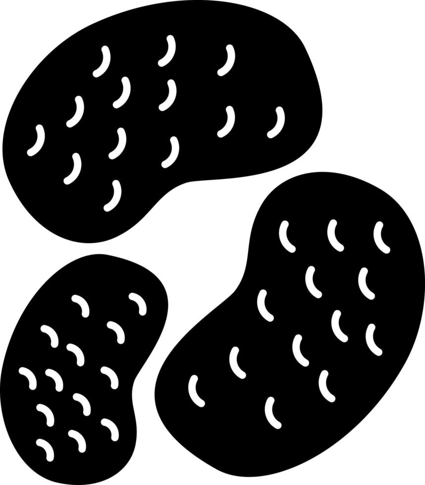 icône de glyphe de pomme de terre vecteur de légumes