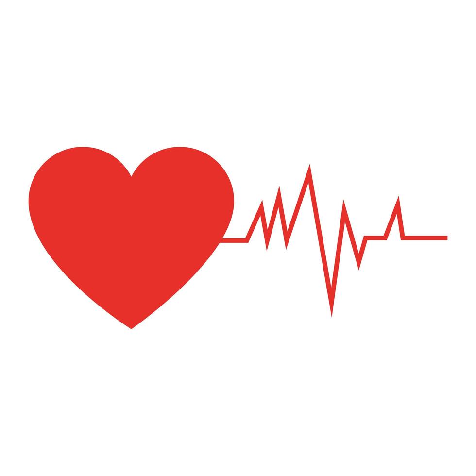heartbear, icône d'impulsion de battement de coeur vecteur