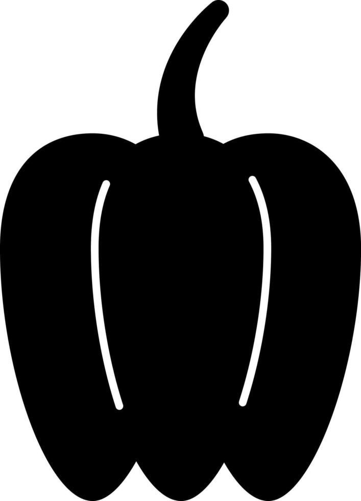 poivron glyphe icône vecteur de fruits