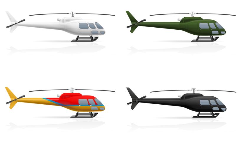illustration vectorielle de passager civil hélicoptère vecteur