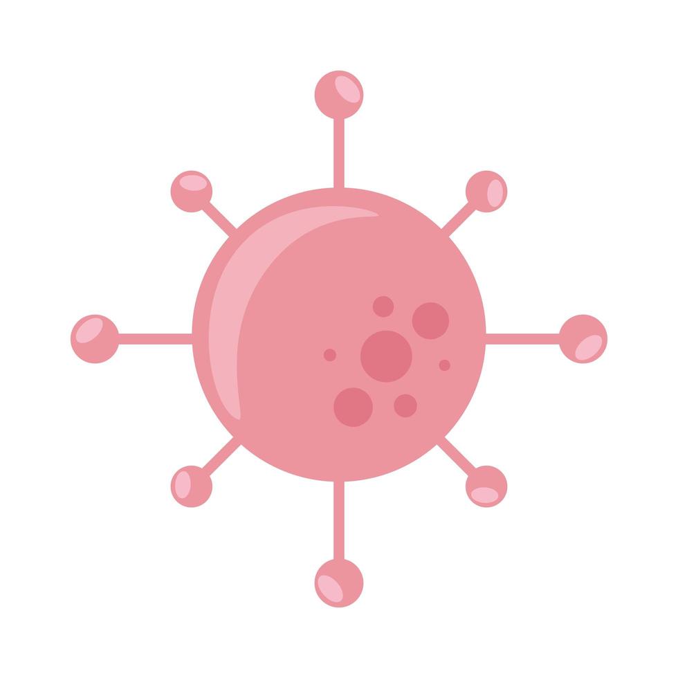 icône de bactéries de coronavirus cellulaire, concept ncov 2019 vecteur