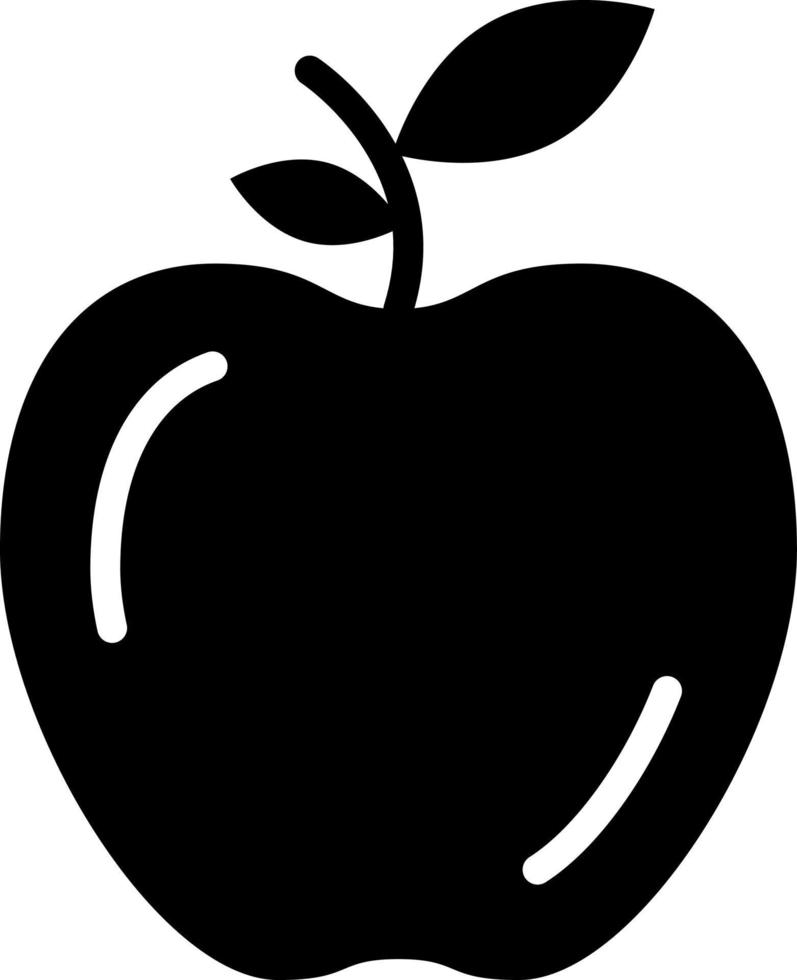 pomme glyphe icône vecteur de fruits