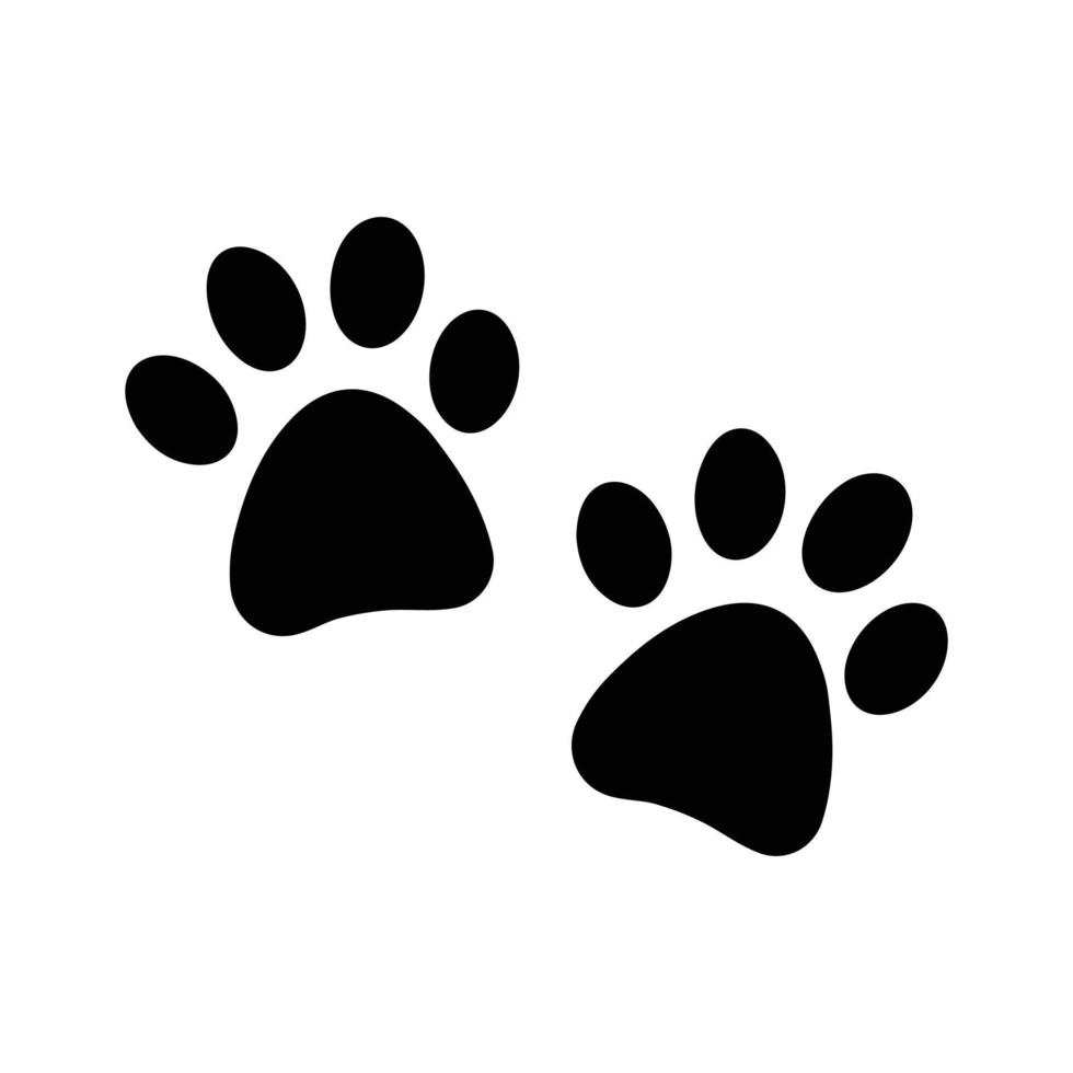 2 pattes de chien icône glyphe vecteur animal