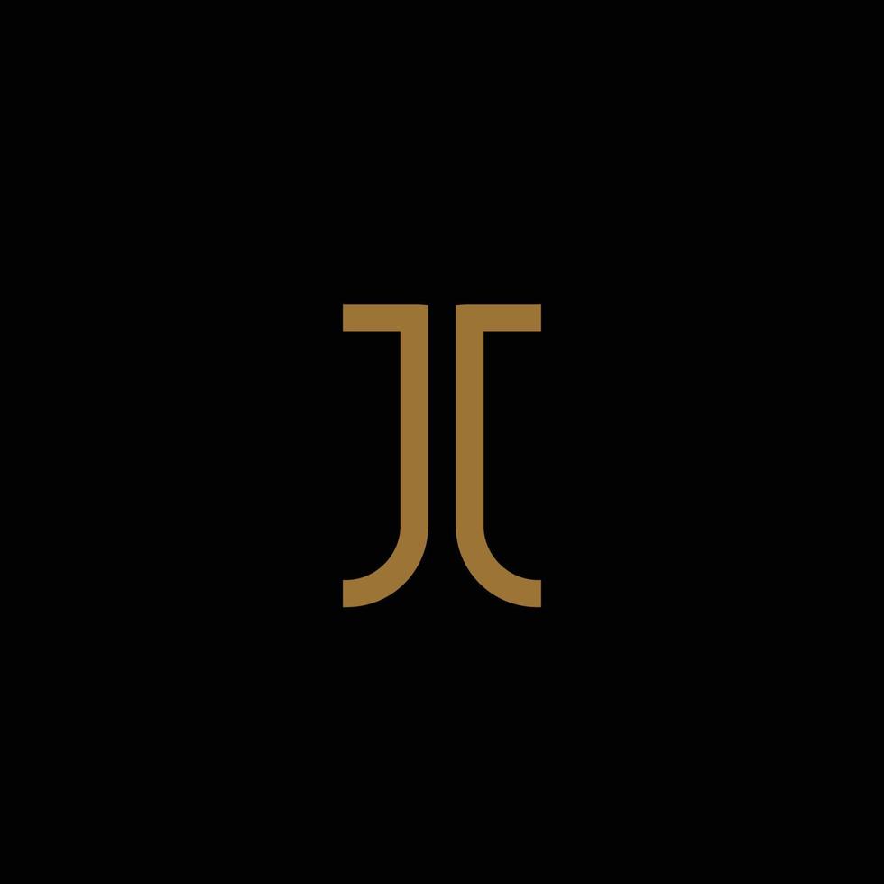 le logo initial de la lettre jc est élégant et moderne vecteur