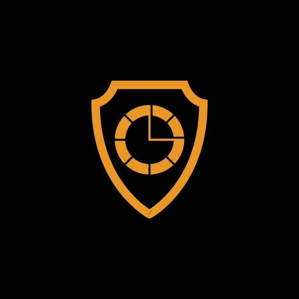 logo de protection du temps avec une apparence attrayante et attrayante vecteur