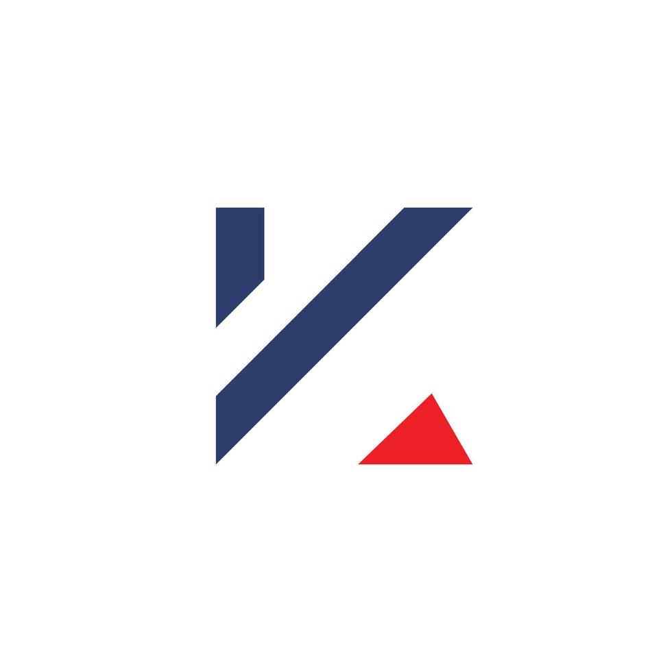 la conception du logo des initiales de la lettre k est forte et moderne vecteur