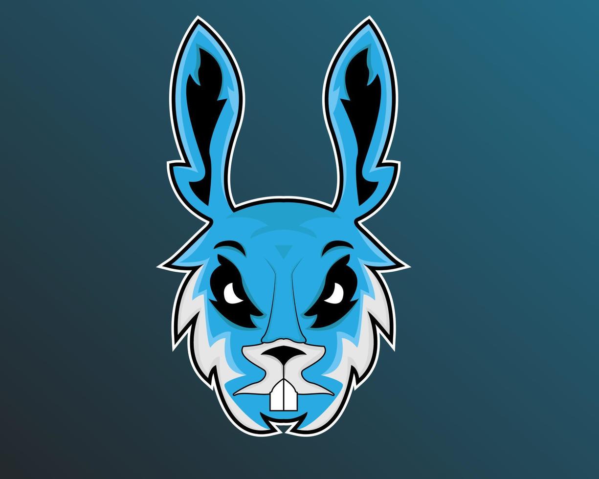 illustration vectorielle conception du modèle de lapin logo esport vecteur
