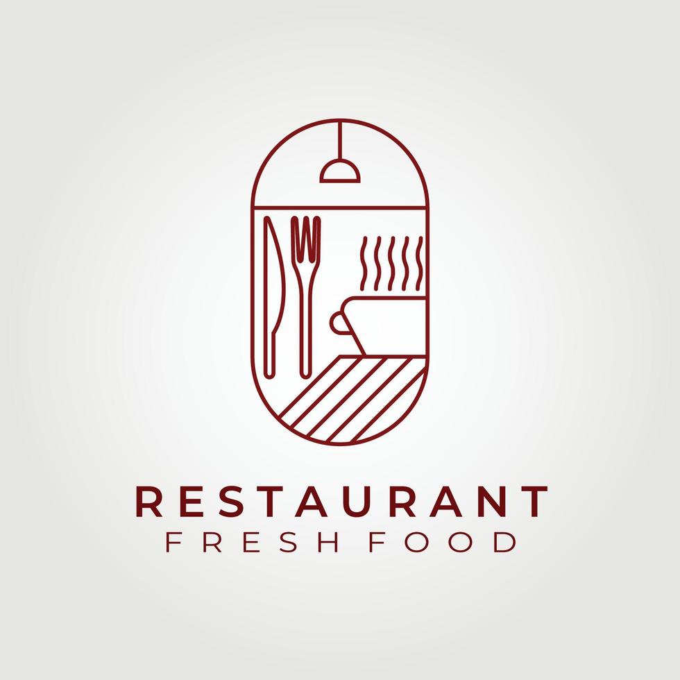 chef, café, cuisine, restaurant logo vector illustration design graphique, minimaliste, dessin au trait, décor