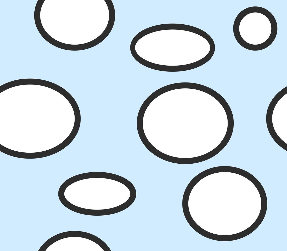 simple modèle sans couture vecteur doodle illustration cercles géométriques forme ronde impression de pépinière bleue