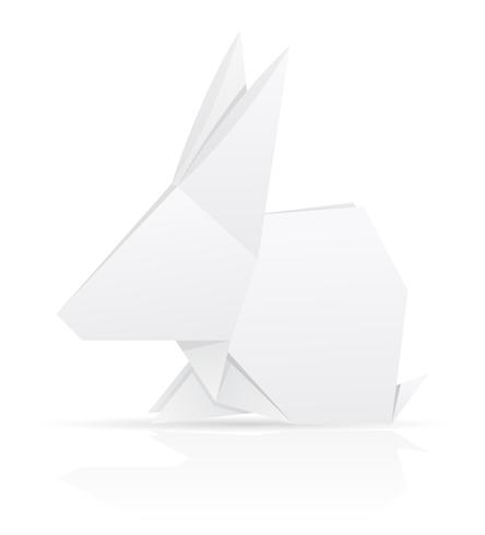 illustration vectorielle de papier origami lapin vecteur